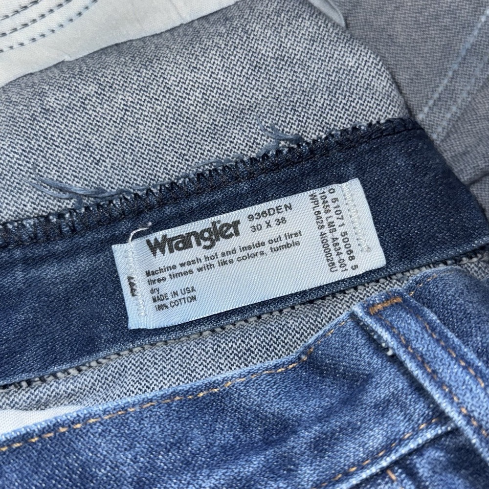 Wrangler 936DEN Jeans Mens 28x38 Vintage Made In USA Western Rodeo 100% Cotton - Picture 3 of 7